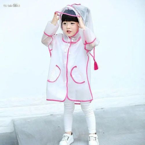 Poncho De Pluie Imperméable Pour Enfants,Transparent,Transparent,Imperméable Pour Enfants,Combinaison De Pluie Pour Étudiants,Housses De Poncho De Protection