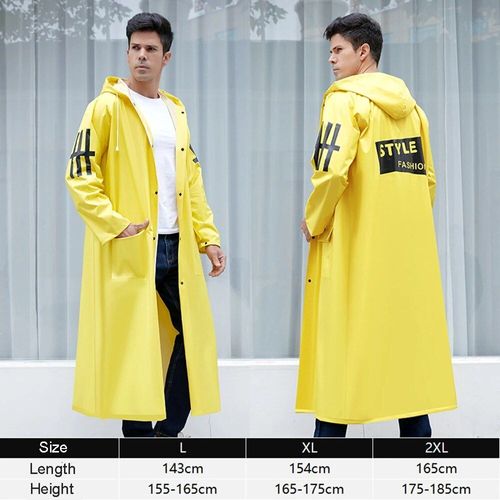 Poncho De Pluie À Capuche Imperméable Pour Hommes Et Femmes,Manteau De Pluie Long,Noir,Mode Adulte,Randonnée,Voyage,Pêche,Extérieur