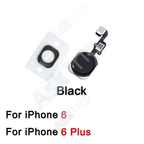 Aiinant Home Flex Pour Iphone 7 8 6 6s Plus 5s Se 2020 Se2,Bouton De Retour À La Maison,Câble Flexible,Pas De Touche Id,Pièces De Réparation De Téléphone - Type [For 6]-6 Plus Black