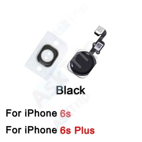 Aiinant Home Flex Pour Iphone 7 8 6 6s Plus 5s Se 2020 Se2,Bouton De Retour À La Maison,Câble Flexible,Pas De Touche Id,Pièces De Réparation De Téléphone - Type For 6s-6s Plus Black