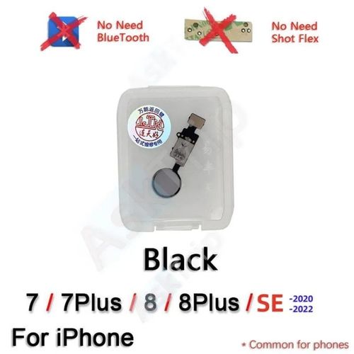 Aiinant Home Flex Pour Iphone 7 8 6 6s Plus 5s Se 2020 Se2,Bouton De Retour À La Maison,Câble Flexible,Pas De Touche Id,Pièces De Réparation De Téléphone - Type For 7 8 Plus Black