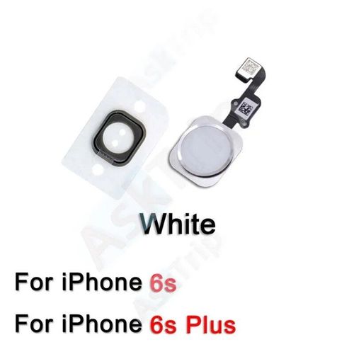 Aiinant Home Flex Pour Iphone 7 8 6 6s Plus 5s Se 2020 Se2,Bouton De Retour À La Maison,Câble Flexible,Pas De Touche Id,Pièces De Réparation De Téléphone - Type For 6s-6s Plus White