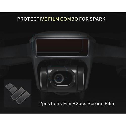 Film D'objectif + 2 Films De Corps D'écran De Drone Ensemble De Films De Protection Flexibles En Fibre De Verre Pour Dji Spark-Générique