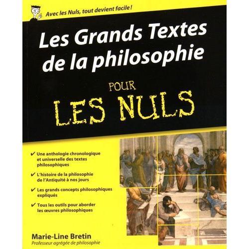 Les Grands Textes De La Philosophie Pour Les Nuls