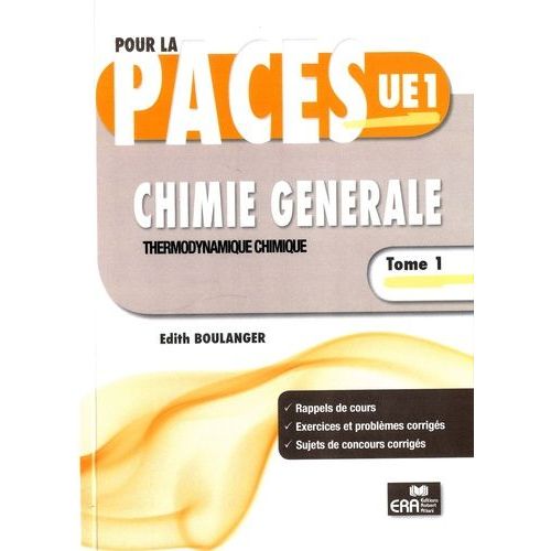 Chimie Générale - Tome 1, Thermodynamique Chimique