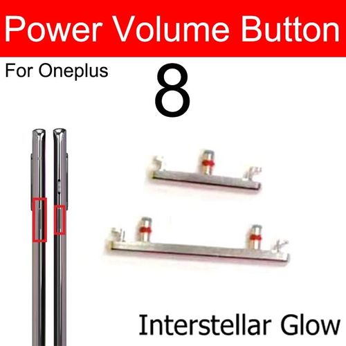 Boutons D'alimentation De Volume Pour Oneplus,Pour Oneplus 8,8 Pro,8t,Bouton De Mise Sous/Hors Tension De Volume Audio,Boutons Latéraux De Remplacement - Type 8-Interstellar Glow