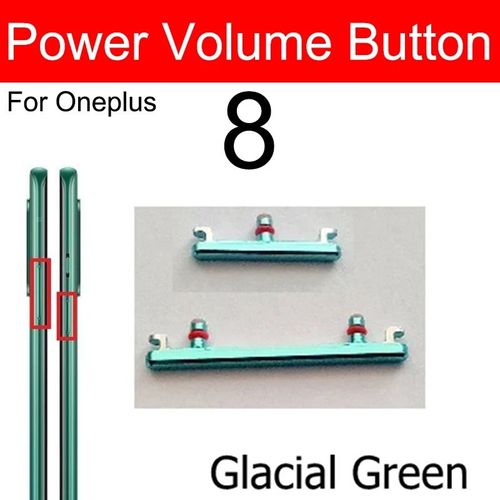 Boutons D'alimentation De Volume Pour Oneplus,Pour Oneplus 8,8 Pro,8t,Bouton De Mise Sous/Hors Tension De Volume Audio,Boutons Latéraux De Remplacement - Type 8-Green