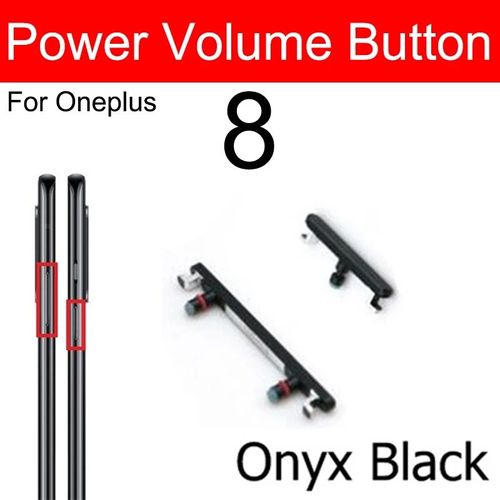 Boutons D'alimentation De Volume Pour Oneplus,Pour Oneplus 8,8 Pro,8t,Bouton De Mise Sous/Hors Tension De Volume Audio,Boutons Latéraux De Remplacement - Type 8-Onyx Black