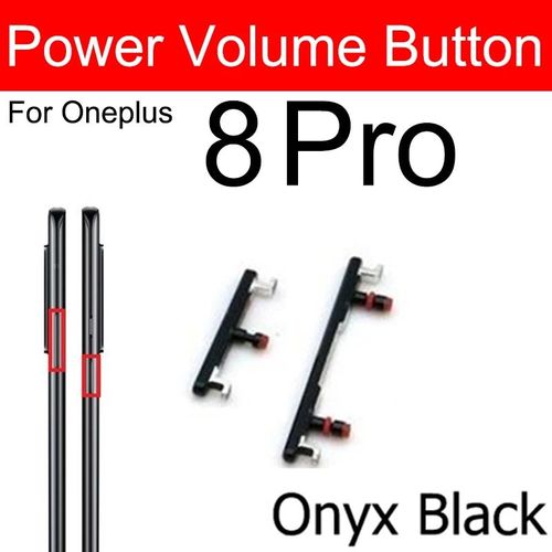 Boutons D'alimentation De Volume Pour Oneplus,Pour Oneplus 8,8 Pro,8t,Bouton De Mise Sous/Hors Tension De Volume Audio,Boutons Latéraux De Remplacement - Type 8pro-Onyx Black