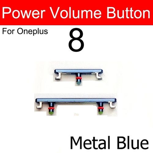 Boutons D'alimentation De Volume Pour Oneplus,Pour Oneplus 8,8 Pro,8t,Bouton De Mise Sous/Hors Tension De Volume Audio,Boutons Latéraux De Remplacement - Type 8-Metal Blue