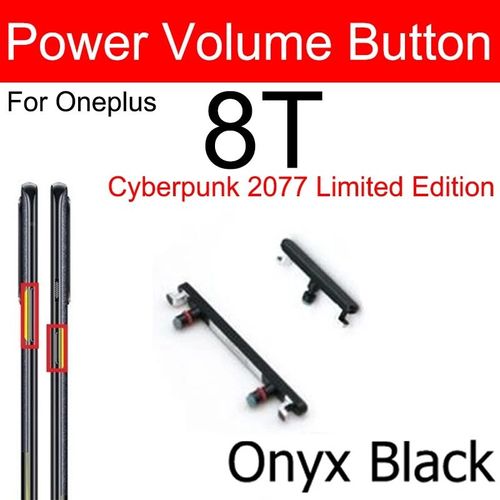 Boutons D'alimentation De Volume Pour Oneplus,Pour Oneplus 8,8 Pro,8t,Bouton De Mise Sous/Hors Tension De Volume Audio,Boutons Latéraux De Remplacement - Type 8t-Onyx Black