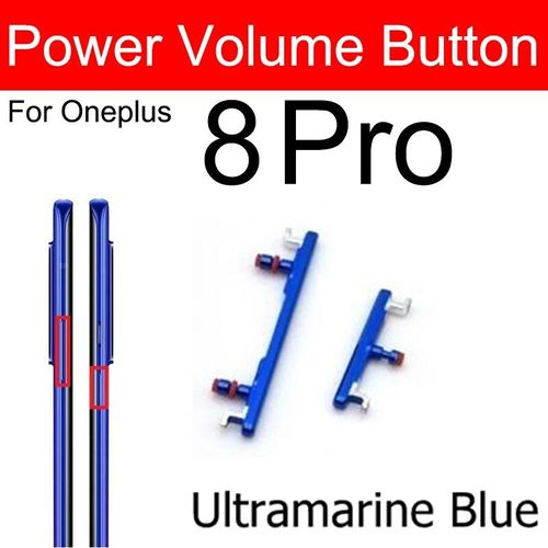 Boutons D'alimentation De Volume Pour Oneplus,Pour Oneplus 8,8 Pro,8t,Bouton De Mise Sous/Hors Tension De Volume Audio,Boutons Latéraux De Remplacement - Type 8pro-Blue