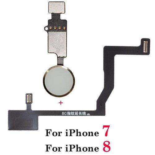 Bouton De Retour D'empreintes Digitales Pour Iphone 7 8 Plus,1 Pièce,Connexion De La Carte Mère,Câble Flexible - Type 7 8 Gold
