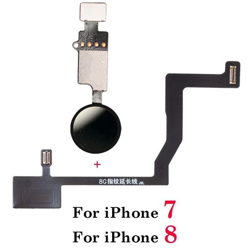 Bouton De Retour D'empreintes Digitales Pour Iphone 7 8 Plus,1 Pièce,Connexion De La Carte Mère,Câble Flexible - Type 7 8 Black