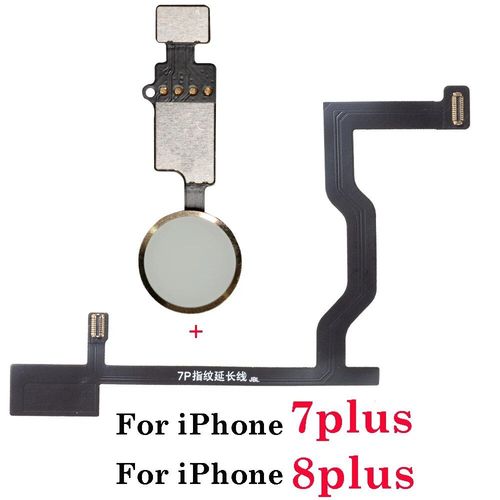 Bouton De Retour D'empreintes Digitales Pour Iphone 7 8 Plus,1 Pièce,Connexion De La Carte Mère,Câble Flexible - Type 7plus 8plus Gold