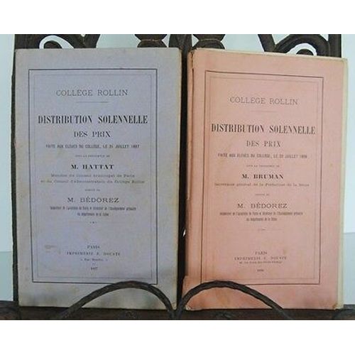 Paris Collège Sainte Barbe Rollin Livres Distribution Des Prix 1897 1898