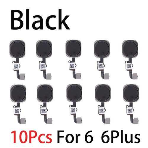 10pcs,Bouton D'accueil pour iPhone 8 Plus 7 plus 6 6s 5s SE 2022 SE 2020 Avec Câble Flexible Clé Principale Retour Fonctions Ne Capteur D'empreintes Digitales Touch ID - Type 10x 6 6P Black