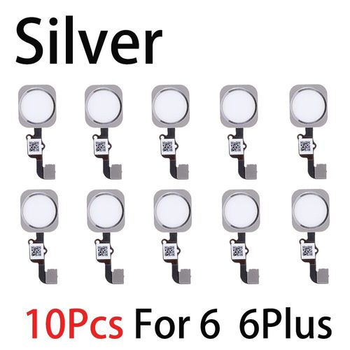 10pcs,Bouton D'accueil pour iPhone 8 Plus 7 plus 6 6s 5s SE 2022 SE 2020 Avec Câble Flexible Clé Principale Retour Fonctions Ne Capteur D'empreintes Digitales Touch ID - Type 10x 6 6P White