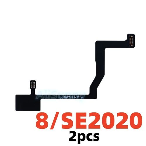 Bouton de retour d'empreintes digitales pour iPhone 6,7,6S,8 Plus,2 pièces,accueil,pas d'identification tactile,connecteur de connexion de carte mère,câble flexible,universel - Type 2x for 8