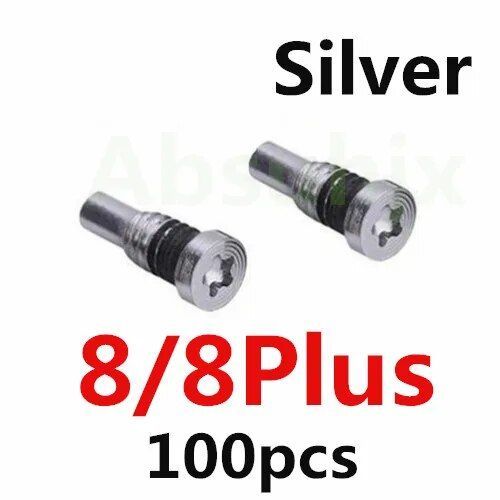 100pcs Couverture Arrière Vis Pour Iphone X Xs 11 12 13 Pro Max 5s 6 6s 7 8 Plus Bas Connecteur Dock Cinq Étoiles Vis Pentalobe - Type 100x 8 8p Silver