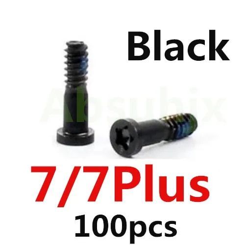 100pcs Couverture Arrière Vis Pour Iphone X Xs 11 12 13 Pro Max 5s 6 6s 7 8 Plus Bas Connecteur Dock Cinq Étoiles Vis Pentalobe - Type 100x 7 7p Black
