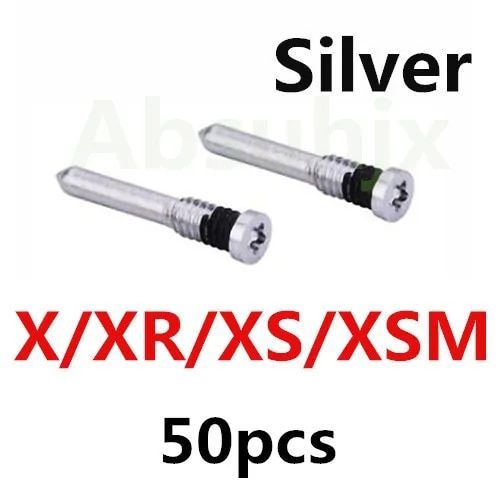 100pcs Couverture Arrière Vis Pour Iphone X Xs 11 12 13 Pro Max 5s 6 6s 7 8 Plus Bas Connecteur Dock Cinq Étoiles Vis Pentalobe - Type 50x X Xs Xr Silver