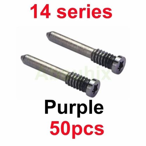 100pcs Couverture Arrière Vis Pour Iphone X Xs 11 12 13 Pro Max 5s 6 6s 7 8 Plus Bas Connecteur Dock Cinq Étoiles Vis Pentalobe - Type 50x 14 Purple