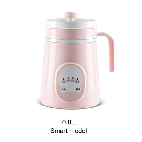 Mini bouilloire à eau électrique en céramique,tasse chauffante thermique,bol de soupe,marmite de santé,Leurs oût,bouillie,cuisinière lente,chauffe-lait 0,6 l - Type 0.8L Smart Pink