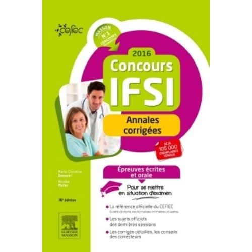 Concours Ifsi 2016 - Annales Corrigées