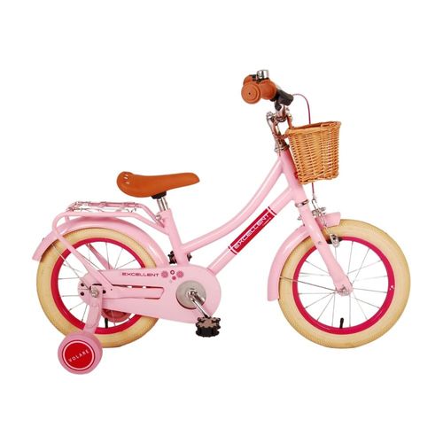 Vélo Pour Enfants - Volare Excellent - Filles - 14 Pouces - Rose - 95% Assemblé