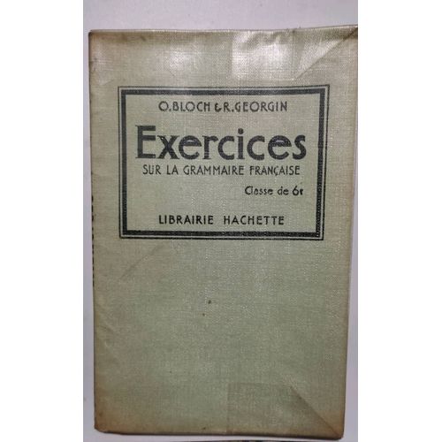Exercices Sur La Grammaire Française Classe De 6e