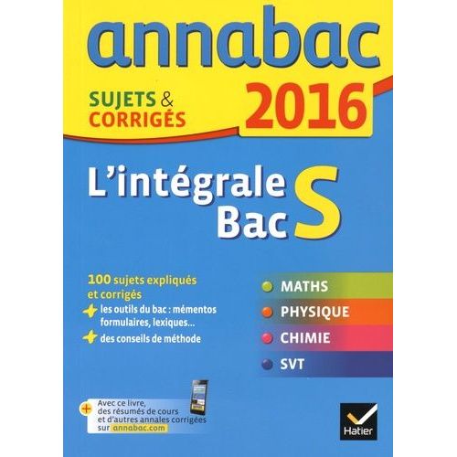 L'intégrale Bac S 2016