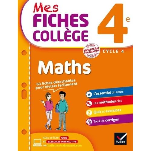 Mes Fiches Collège Maths 4e Cycle 4