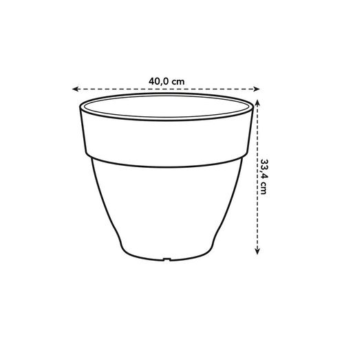 Pot De Fleurs Rond Vibia Campana - Ø 40 X H.33 Cm - Blanc - Elho