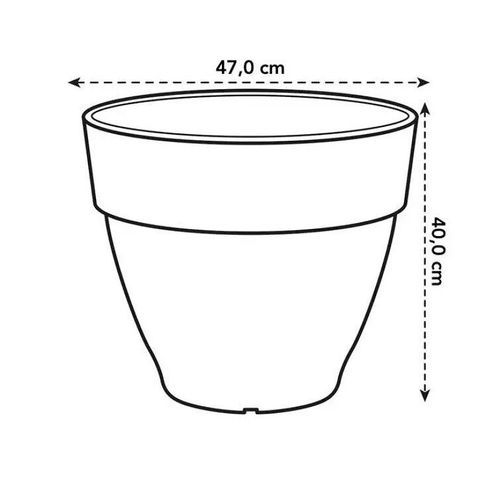 Pot De Fleurs Rond Vibia Campana - Ø 47 X H.40 Cm - Blanc - Elho