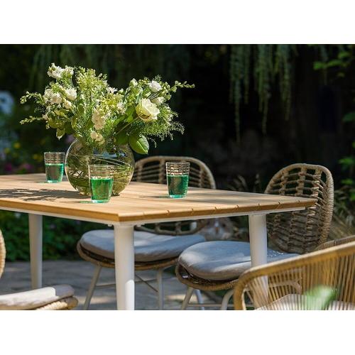 Table De Jardin Rectangulaire En Bois Teck Maldive - 4 Places - Jardiline