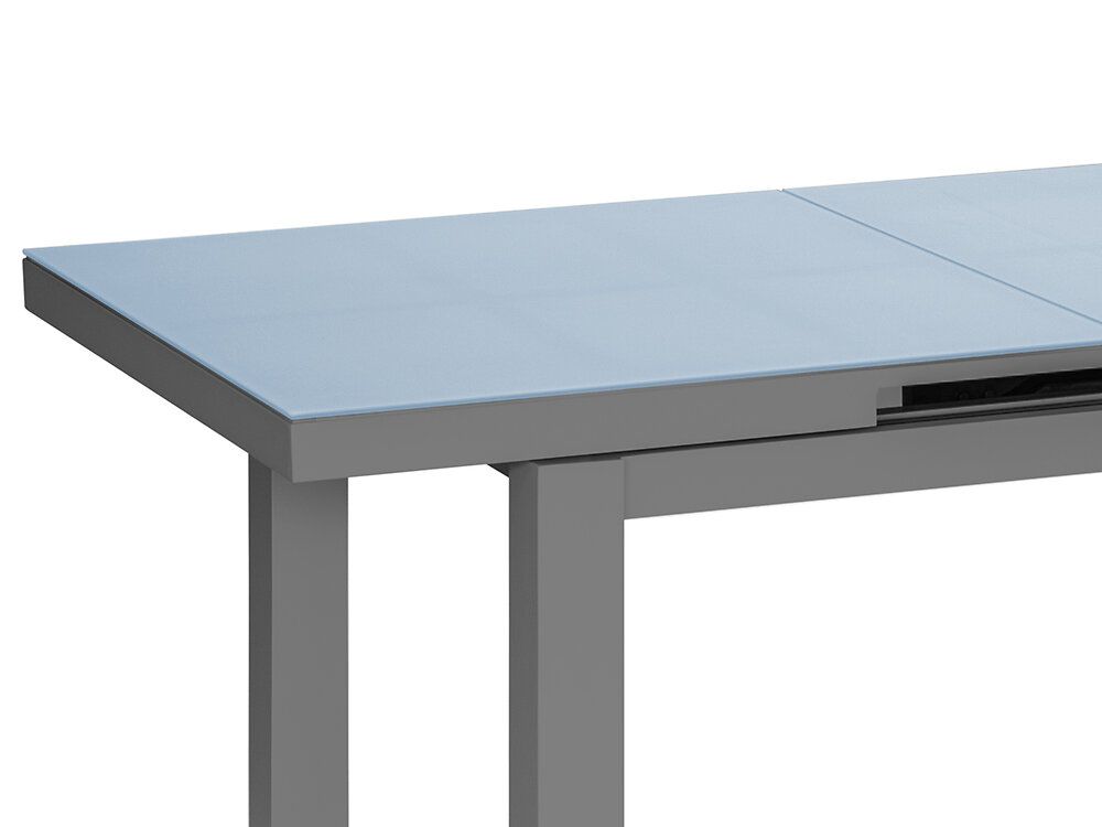 Table À Manger D'extérieur Extensible En Aluminium Gris Ibiza Anthracite - 8/10 Places - Jardiline