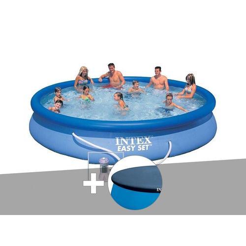 Kit piscine autoportée Intex Easy Set 4,57 x 0,84 m + Bâche de protection