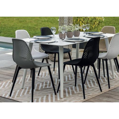 Lot De 2 Chaises De Jardin En Aluminium Et Résine Coloris Blanc Malte - Jardiline