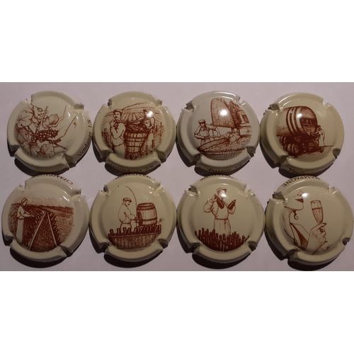 Capsules Champagne Génériques Lot De 8 Serie Complete