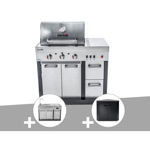 Ensemble Cuisine Ultimate outdoor Char-Broil avec Barbecue ? gaz Char-Broil Ultimate 3200 inox