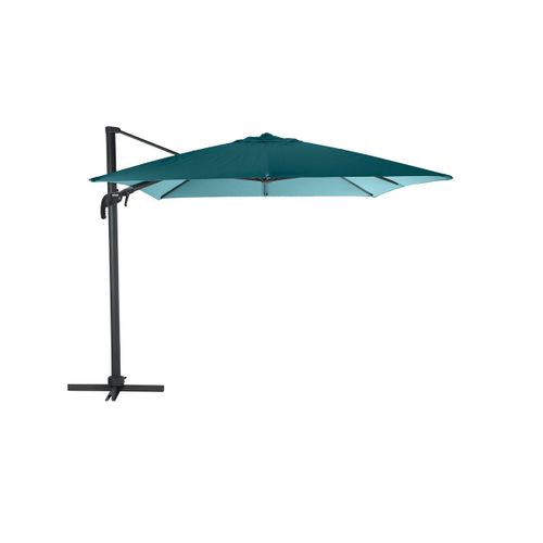 Parasol Déporté Et Inclinable Rectangule Bleu Canard Elea - 3 X 4 M - Hespéride