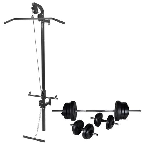 Tour De Musculation Murale Avec Jeu D'haltères Et Poids 60,5 Kg Fitness Musculation Helloshop26 02_0000045