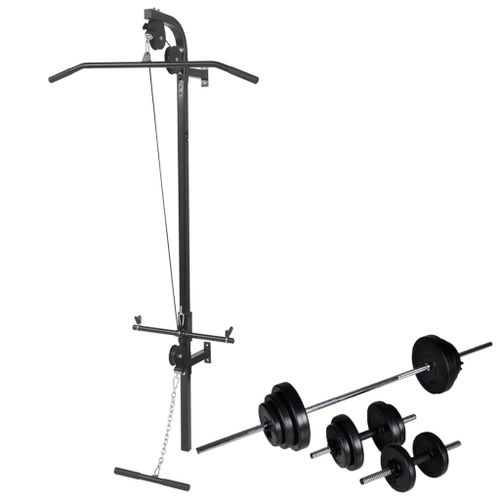 Tour De Musculation Murale Avec Jeu D'haltères Et Poids 30,5 Kg Fitness Musculation Helloshop26 02_0000044