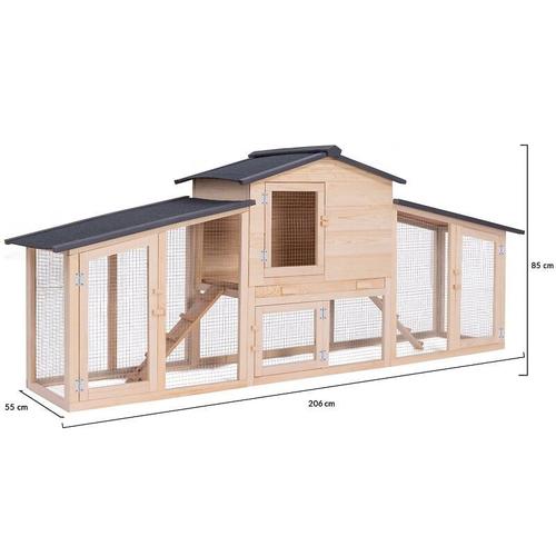 Poulailler Vip Clapier Double Xxl En Bois