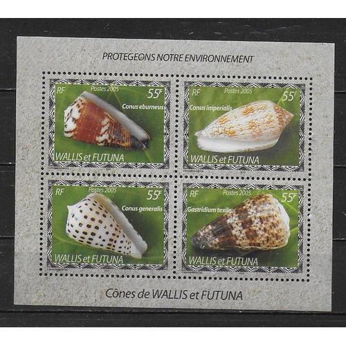 Wallis Et Futuna 2005 : Coquillages : Bloc-Feuillet De 4 Timbres À 220 F. Neufs **