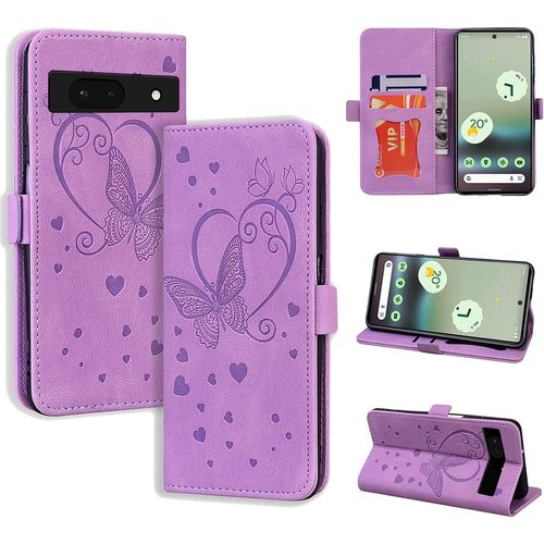 Coque Google Pixel 6a Flip Case En Protecion Pour Google Pixel 6a (6,1""), Violet