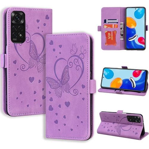Coque Pour Xiaomi Redmi Note 11, Coque Redmi Note 11s 4g, Flip Case En Protecion Pour Xiaomi Redmi Note 11s 4g/Note 11 4g, Violet