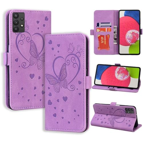 Coque Samsung A52s 5g Coque Samsung A52 5g&4g, Flip Case En Protecion Pour Samsung Galaxy A52 4g / A52 5g /A52s 5g, Violet
