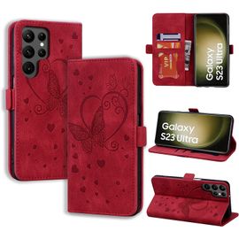 Coque Samsung Galaxy S23 Ultra Samsung S23 Ultra 5g Flip Case En Protecion Pour Samsung Galaxy S23 Ultra 5g, Rouge